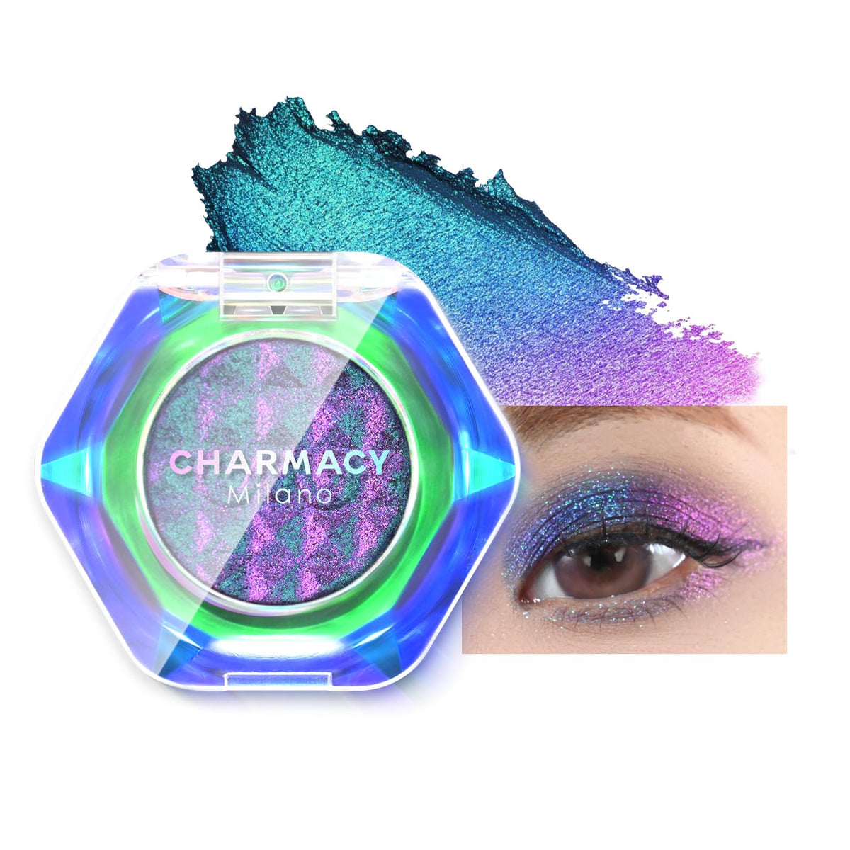 CHARMACY Multichrome: paillettes pour les yeux éclatantes et tenue durable.