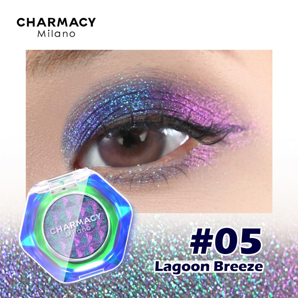 CHARMACY Multichrome: regard scintillant avec reflets changeants selon la lumière.