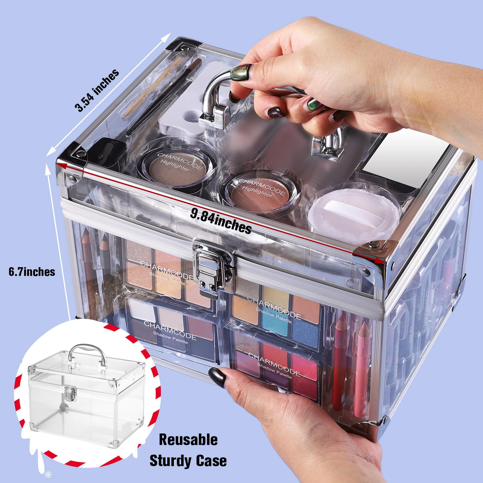 Charmcode etui maquillage reutilisable: etui robuste et reutilisable pour le rangement nomade