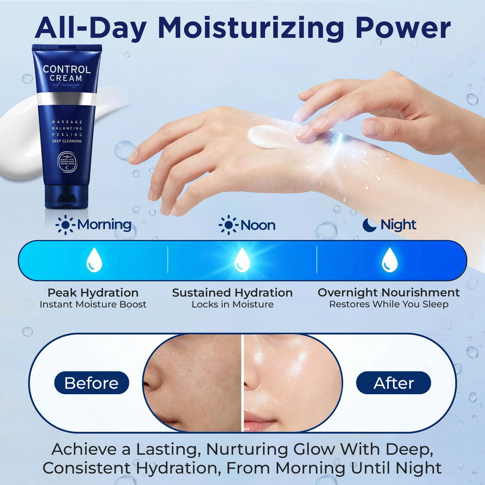 Après application, Charmzone Control Cream laisse une peau lumineuse et souple.