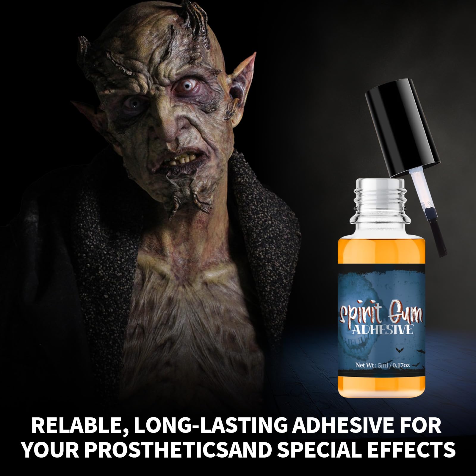 CHASPA Spirit Gum Oreilles-d-elfe pour une adhérence discrète des prothèses.