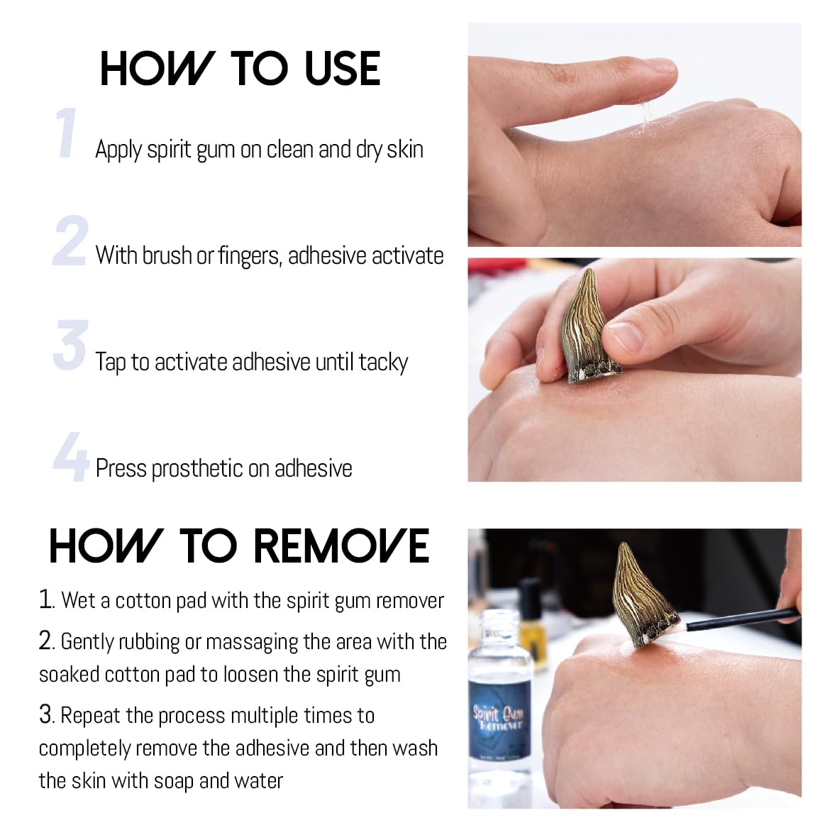 CHASPA Spirit Gum Scène effets spéciaux pour adhésion rapide sur scène.