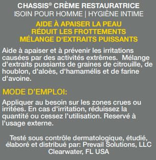 Soin epidermique Chassis sans irritations pour une peau protégée