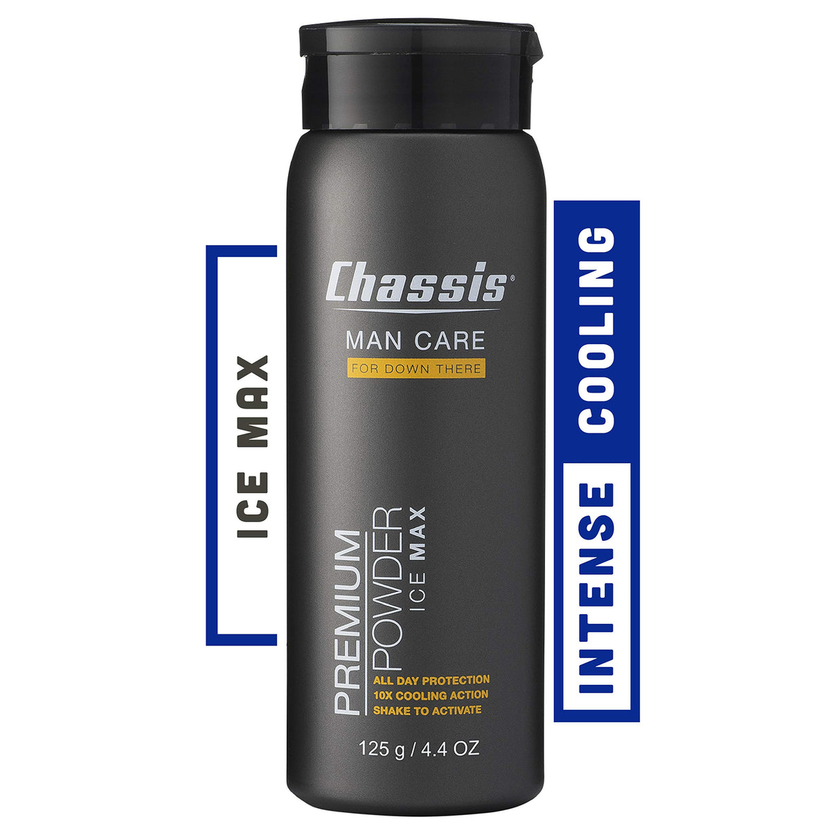 Chassis Ice Max poudre corps homme : texture légère et fraîcheur durable.