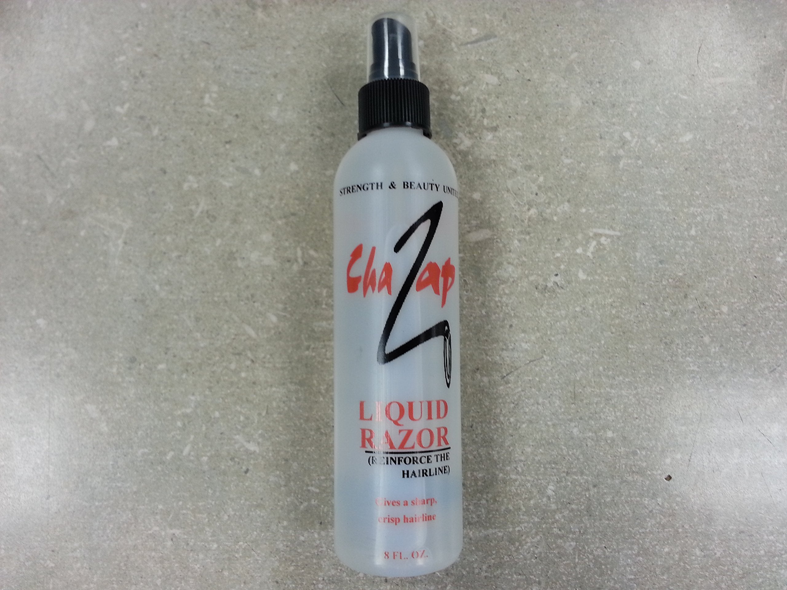 Chazap Rasoir Liquide 8 oz, bouteille montrant rasage fluide et précis
