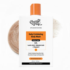 Chemist At Play Bouteille-exfoliant-corps: peau plus lisse après la douche.