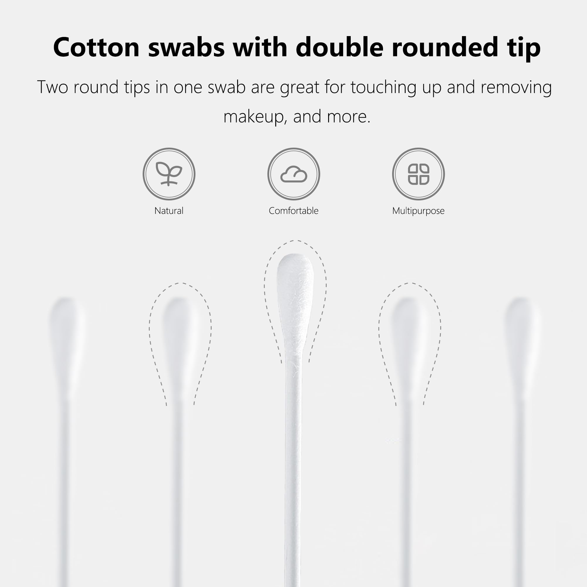 Chenchenchen coton-tiges à pointe double, précision pour les soins.