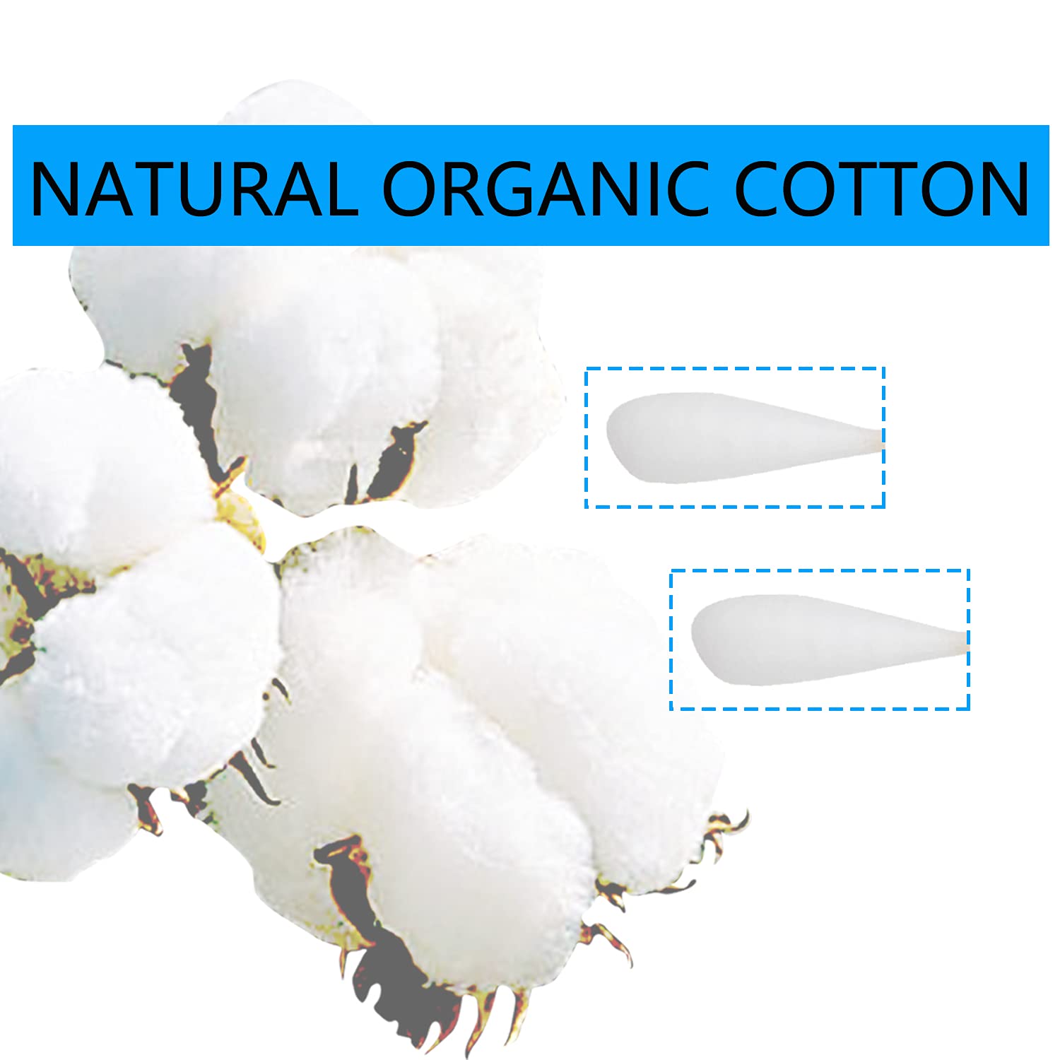 Chenchenchen batonnets coton longs 15 cm pour maquillage et retouches rapides