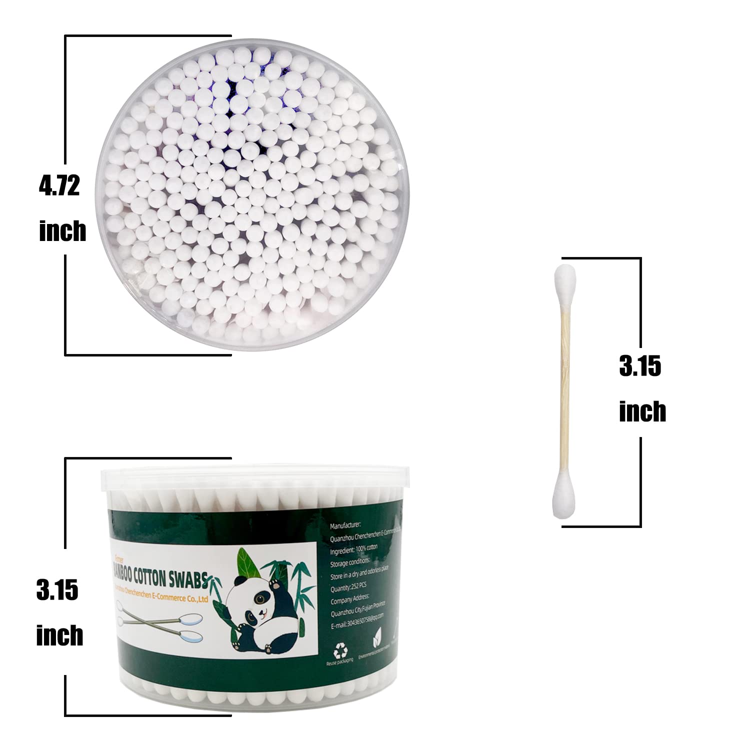 Chenchenchen cotons-tiges polyvalents pour maquillage et détails fins.