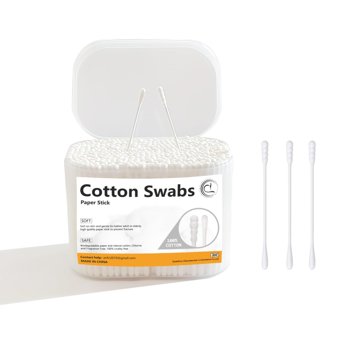 Chenchenchen coton-tige mini spirale: tête spiralée pour un nettoyage précis et doux.