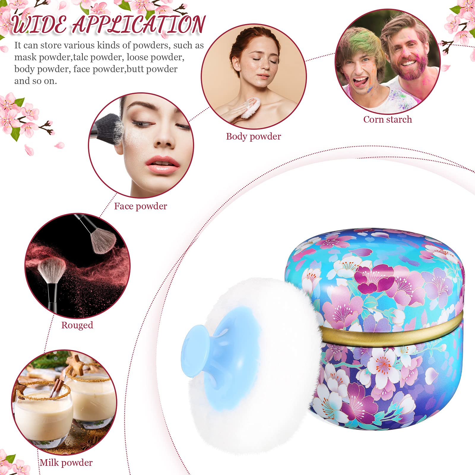 CHENGU: boîte poudre métal avec étage, grande capacité et rangement pratique