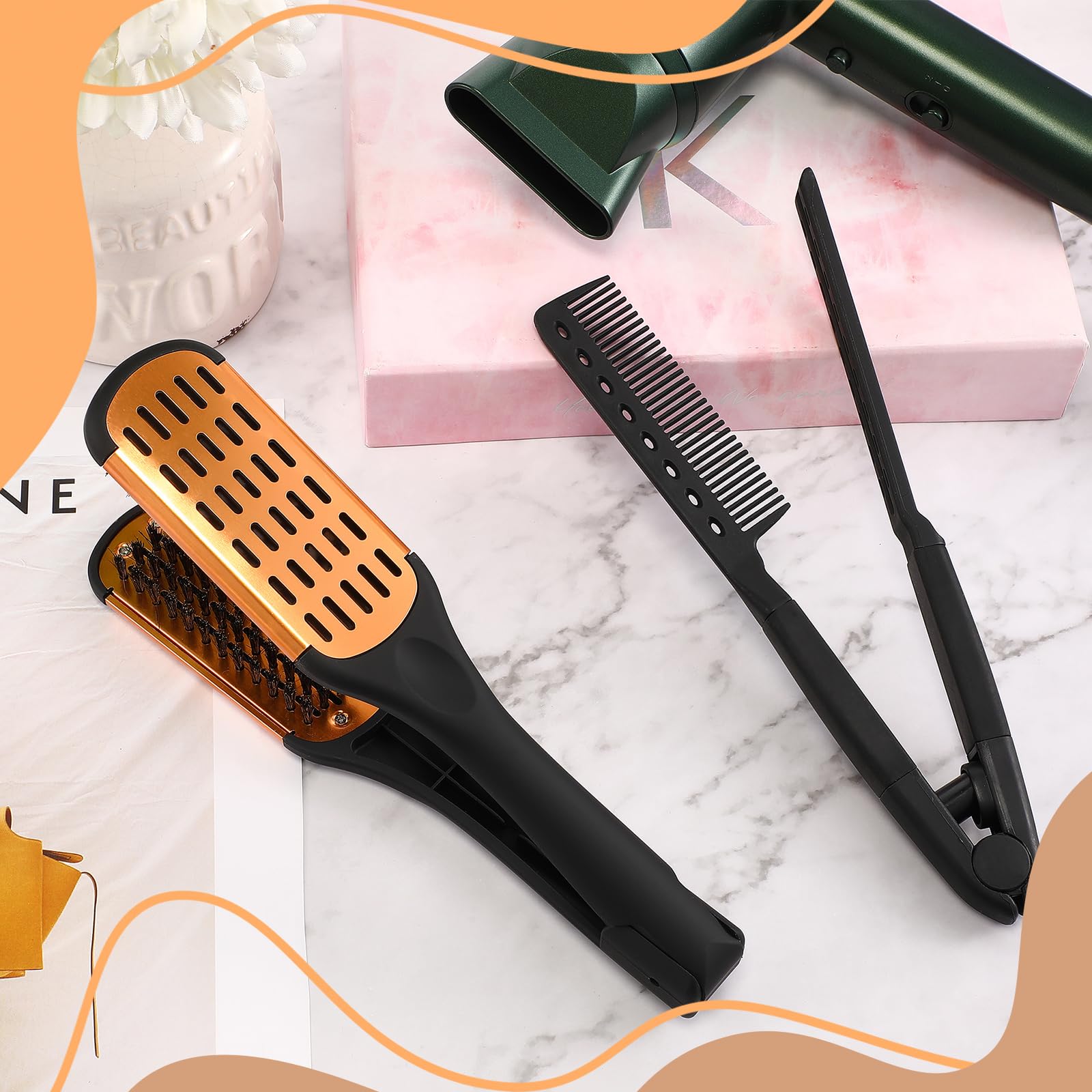 Brosse CHENGU à poils de blaireau: lissage doux et démêlage efficace.