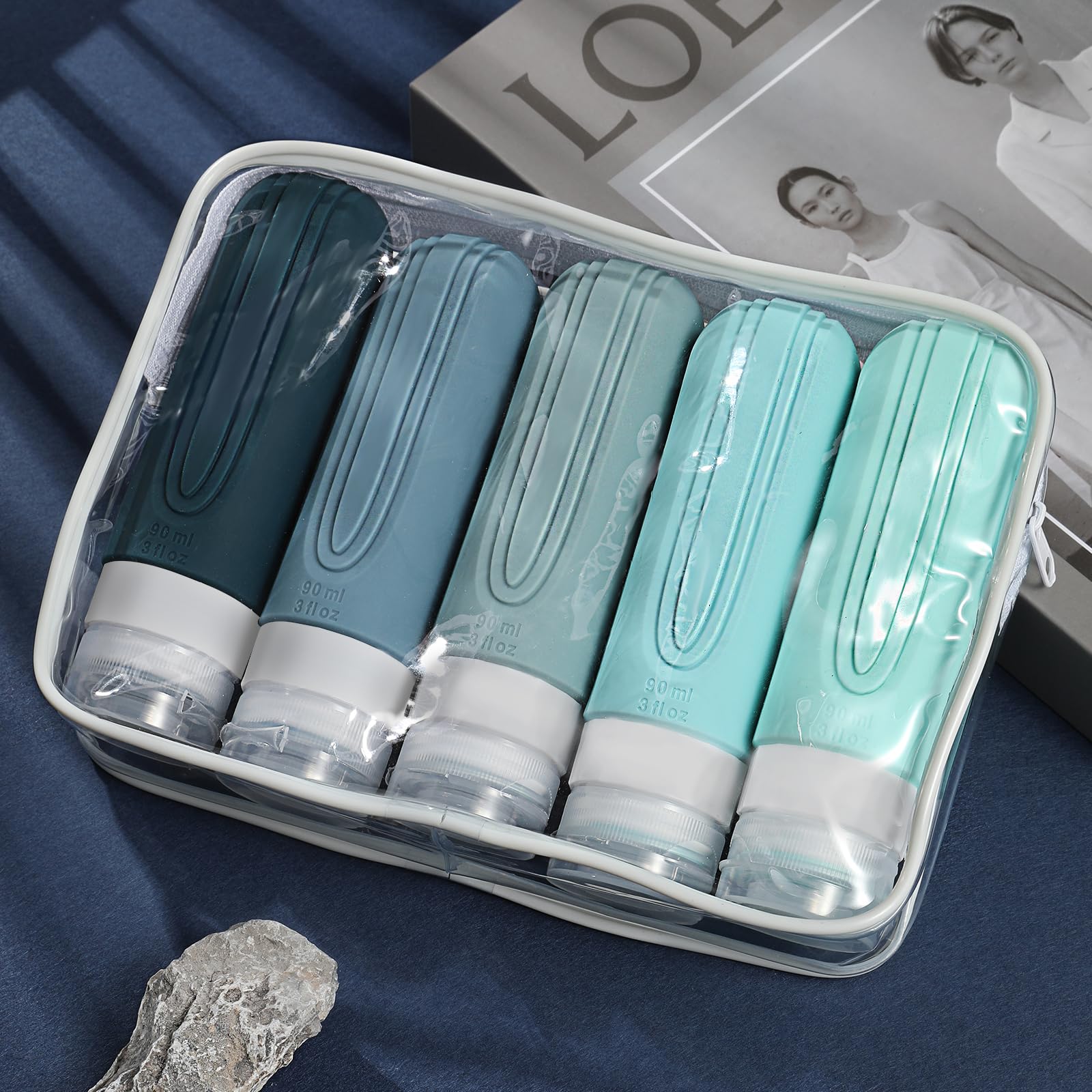 CHEODIN pochette toilette TSA, rangement pratique en cabine