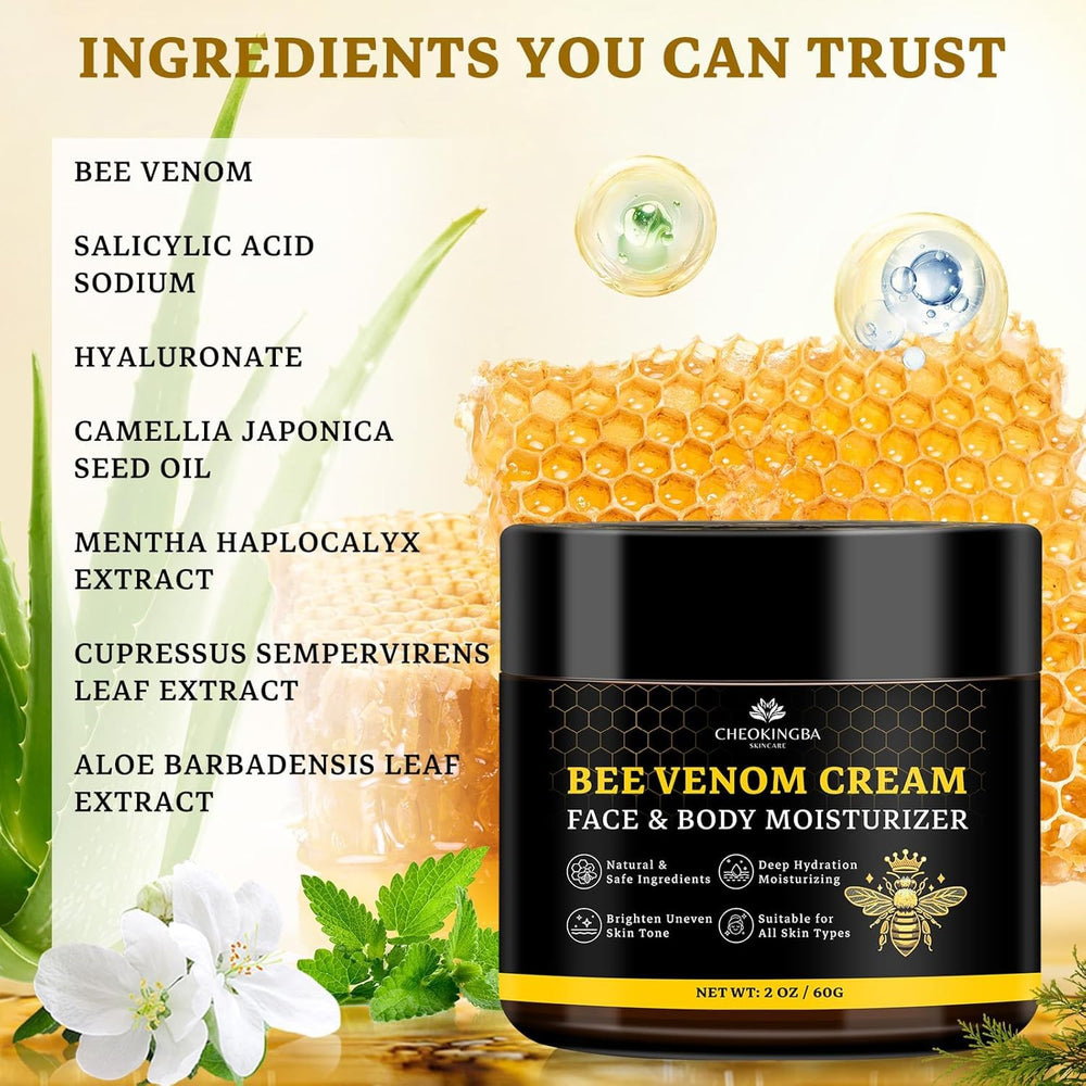 CHEOKINGBA Application rapide – venin d’abeille pour hydratation sans fini gras.