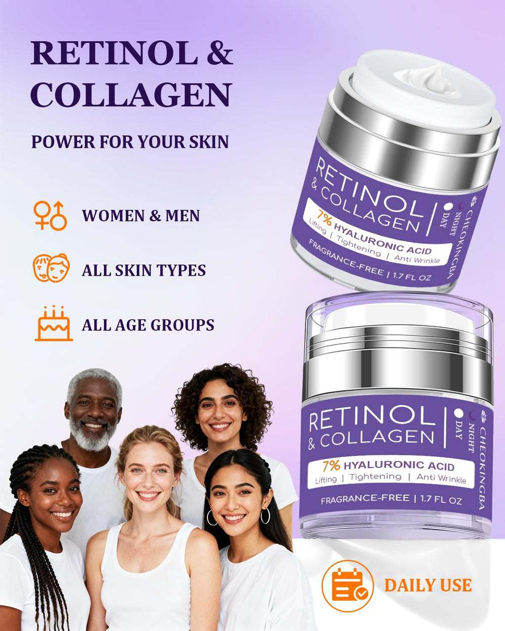 CHEOKINGBA pour le cou et décolleté, hydratation douce et durable.