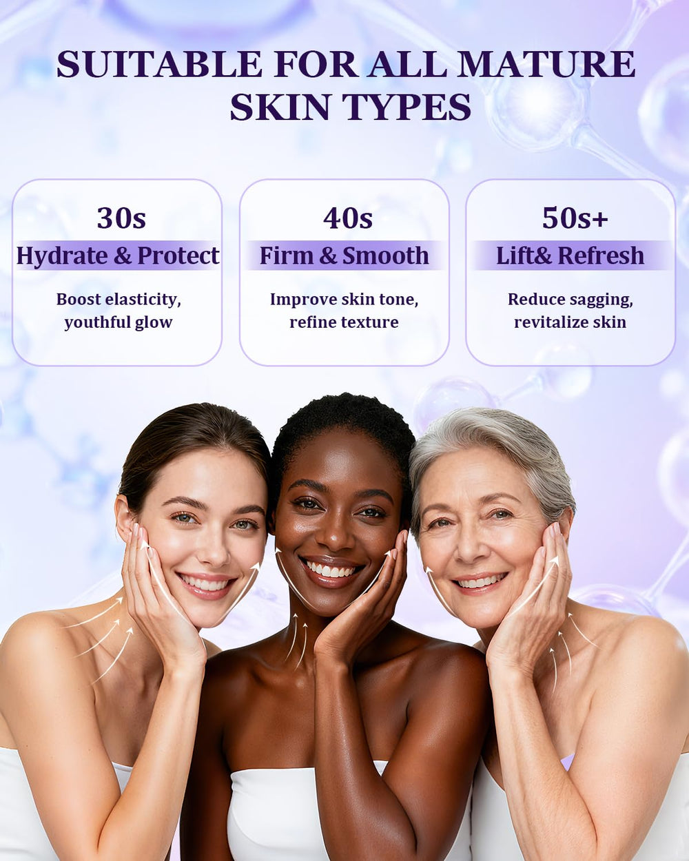 Rétinol, collagène et peptides dans CHEOKINGBA pour le contour.