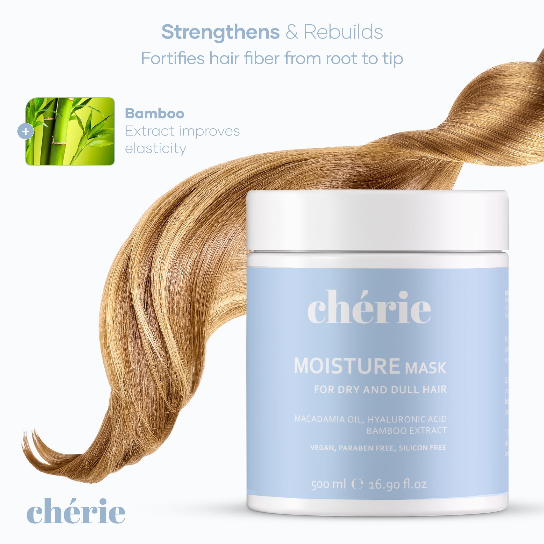 Chérie Masque cheveux colorés : couleur protégée et texture équilibrée