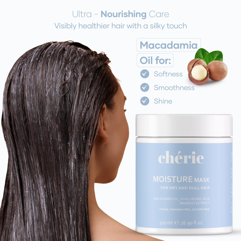 Chérie Masque contrôle frisottis : fini lisse et brillant sans effet gras