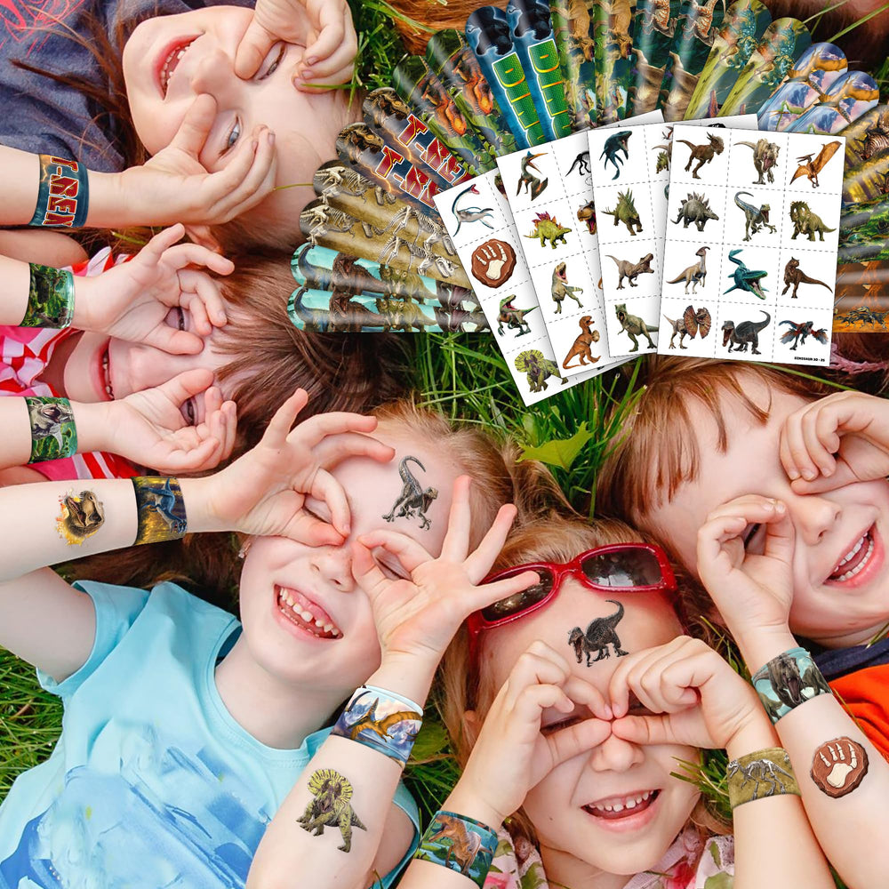 Stégosaure tatouage 3D Cherisnowy, parfait pour activités scolaires.