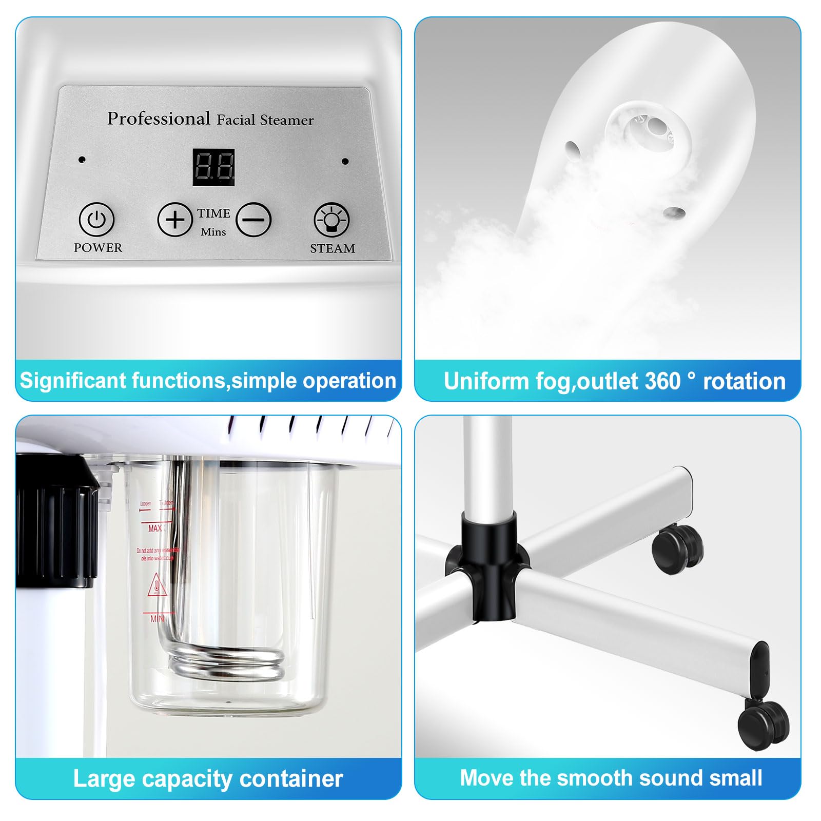 Chetunju nébulisateur visage buse rotation 360 – angle personnalisable pour soin ciblé.