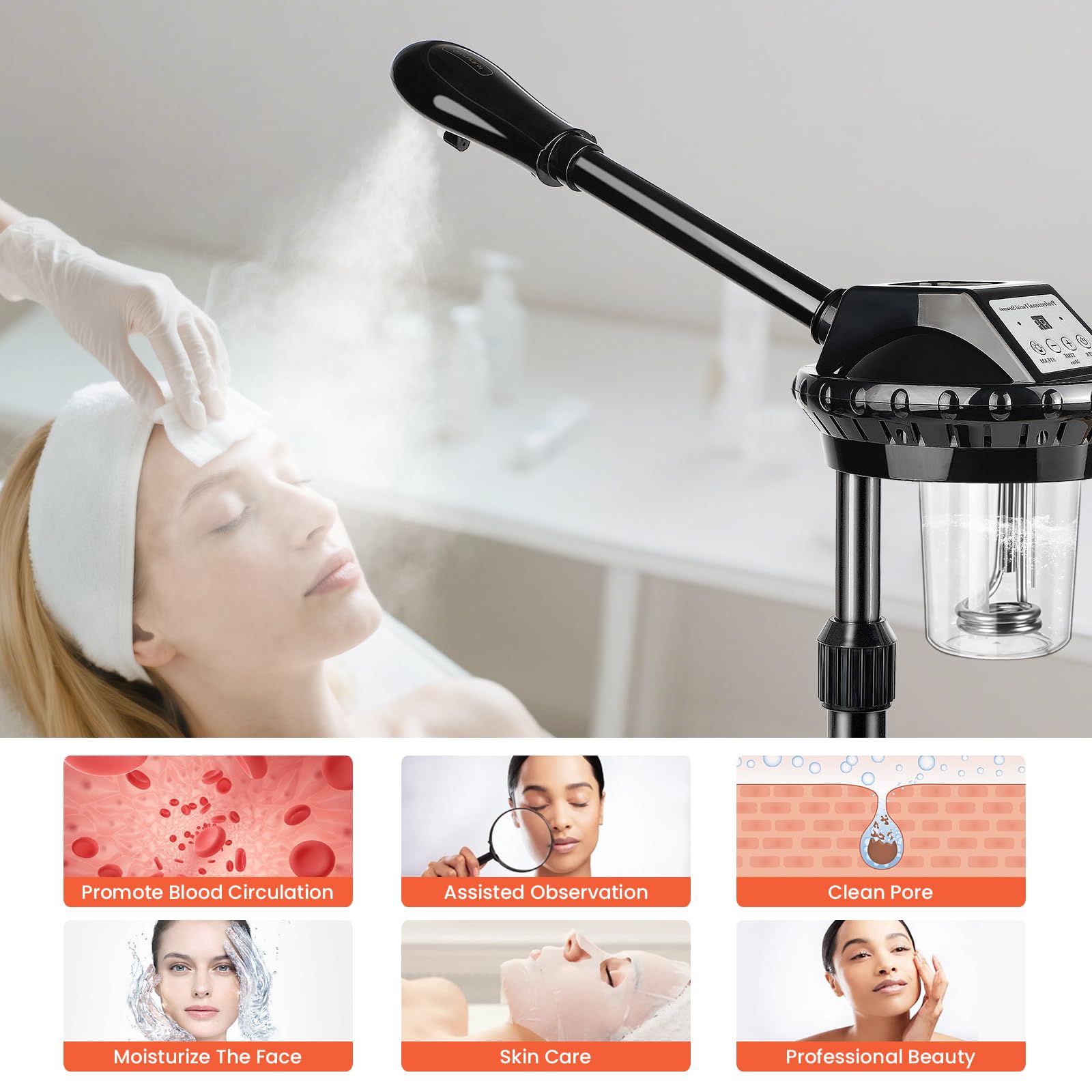 Chetunju usage à domicile spa visage pour un moment de détente.