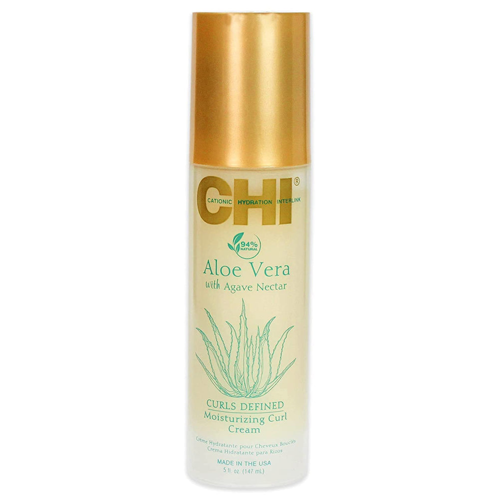 CHI Aloe Vera Crème hydratante pour boucles définies et sans frisottis.