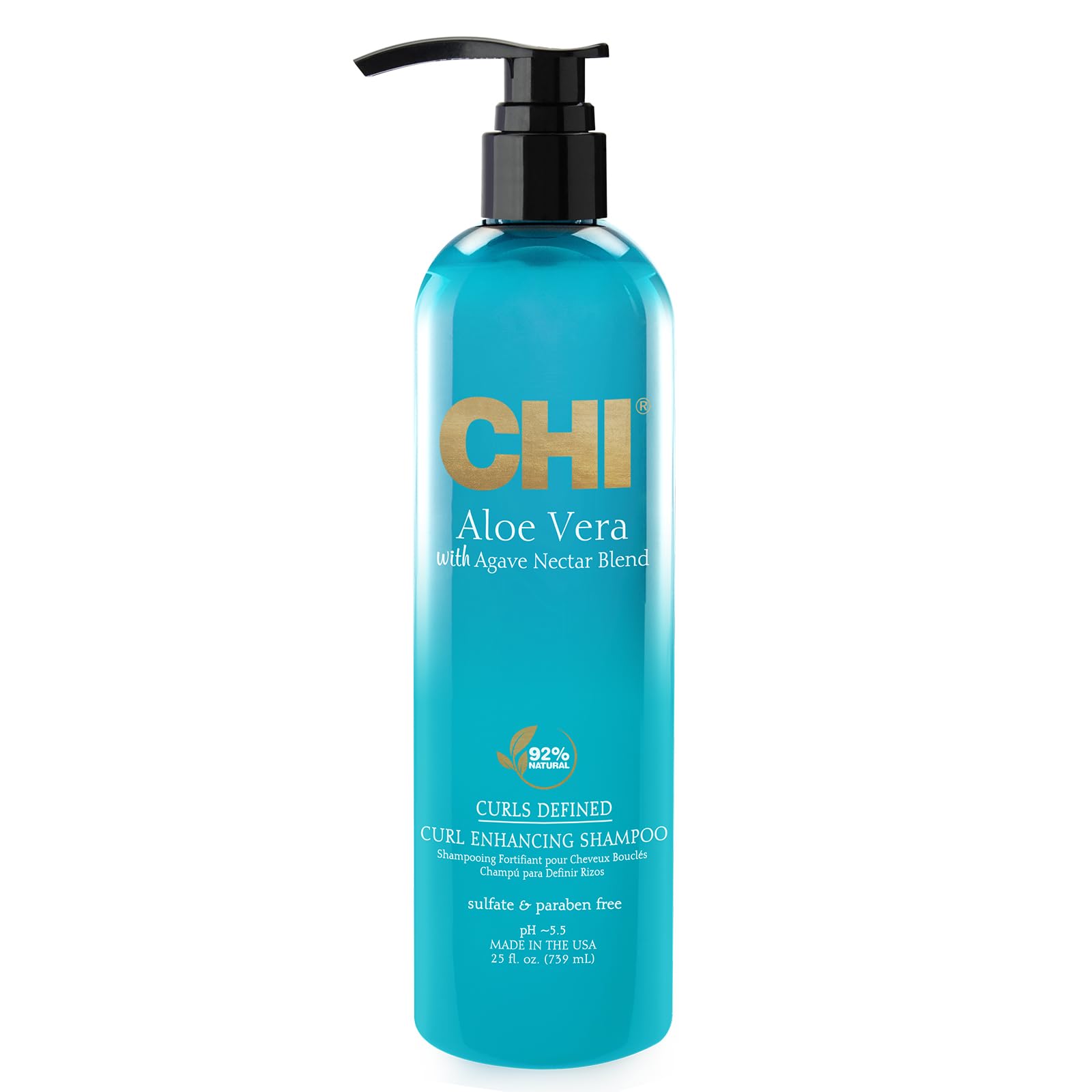 CHI Aloe Vera Curl Shampoing – bouteille montrant le soin sans sulfates pour boucles douces