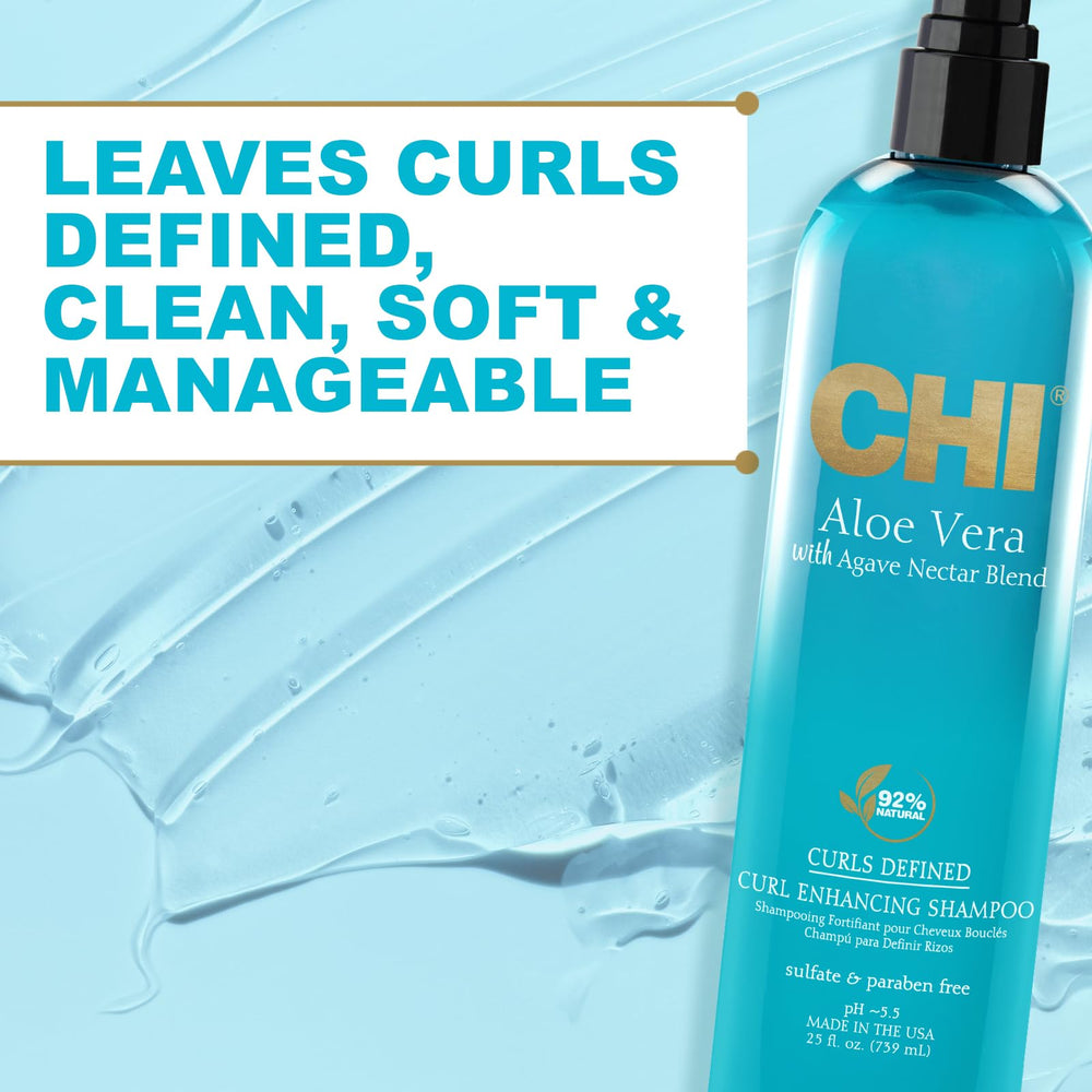 CHI Aloe Vera Curl Shampoing – hydratation durable pour cheveux bouclés