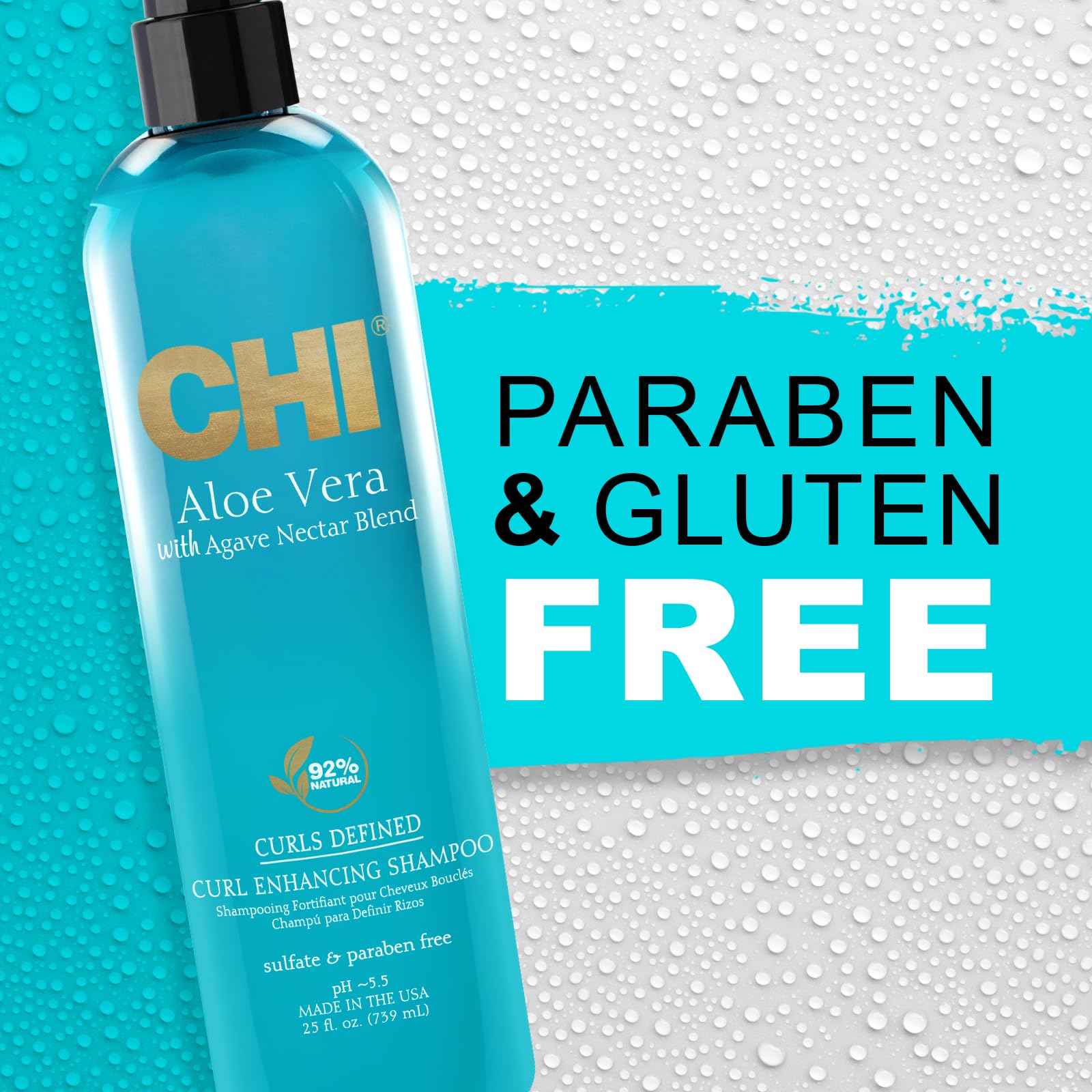 CHI Aloe Vera Curl Shampoing – sans sulfates et parabènes pour douceur