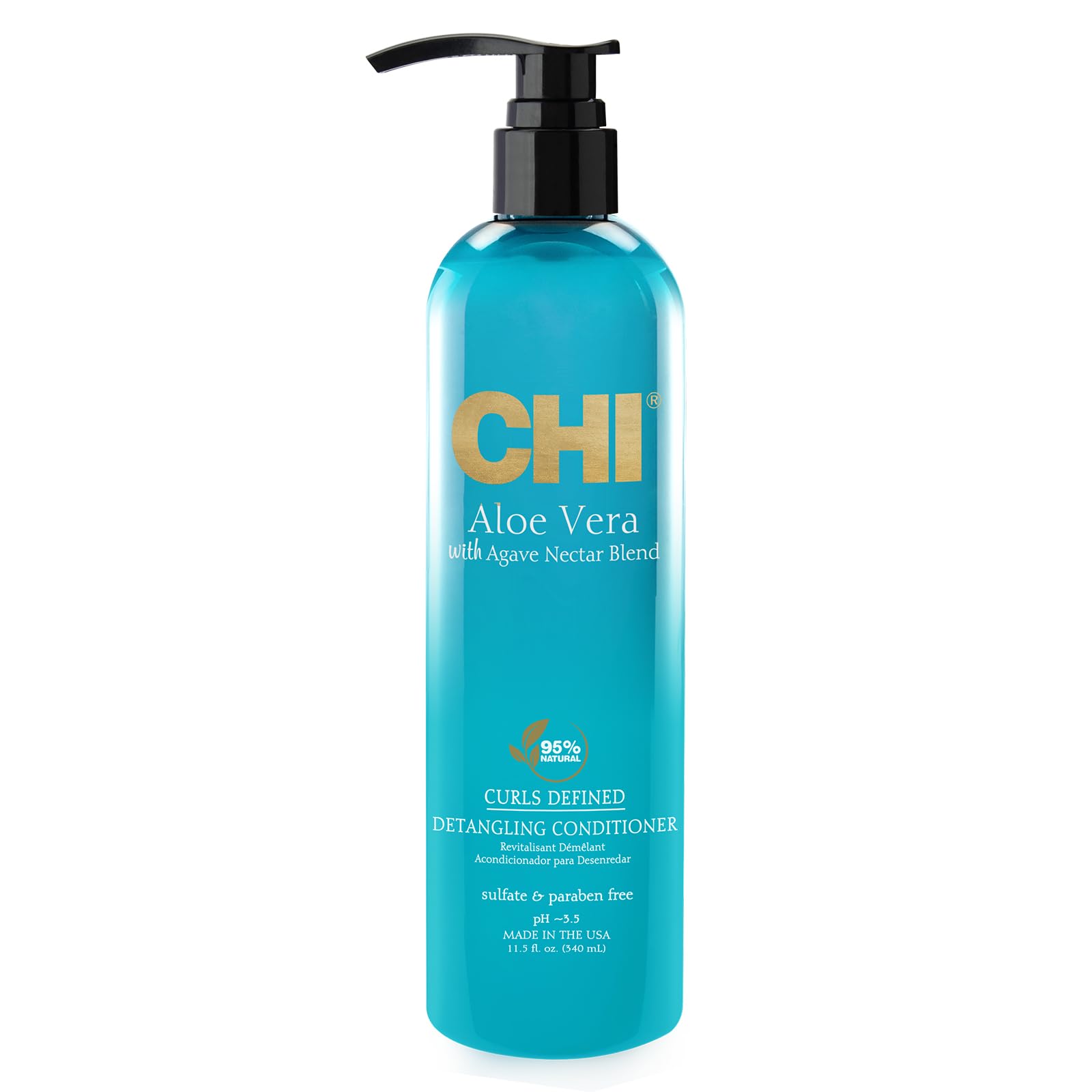 CHI Aloe Vera Détanglant — bouteille en vedette, format 741 ml, démêlage facilité.