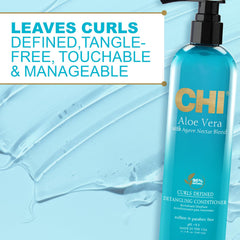 Texture soyeuse de CHI Aloe Vera Détanglant, soin nourrissant.