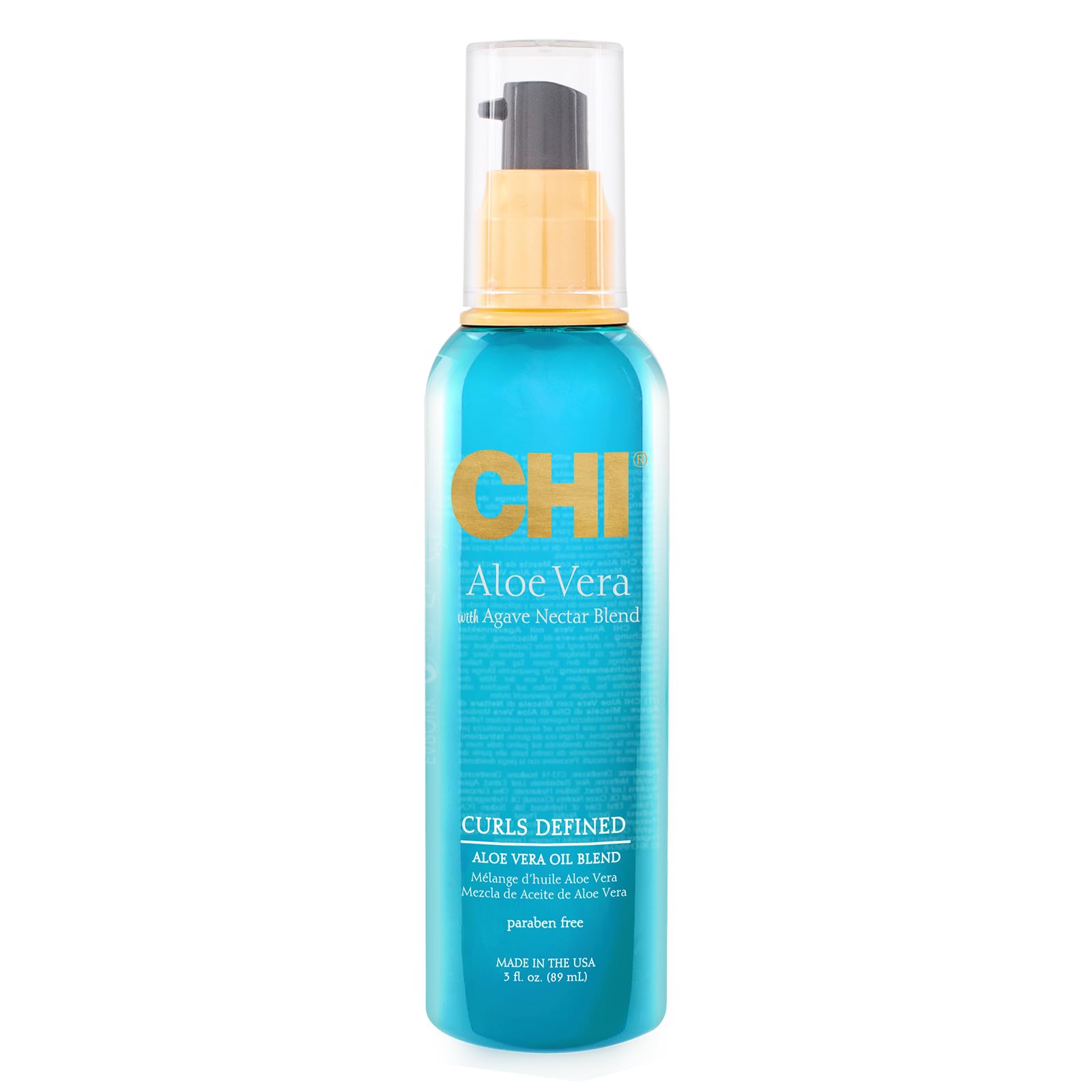 CHI Aloe Vera Huile — bouteille élégante renforçant les cheveux et réduisant la casse.