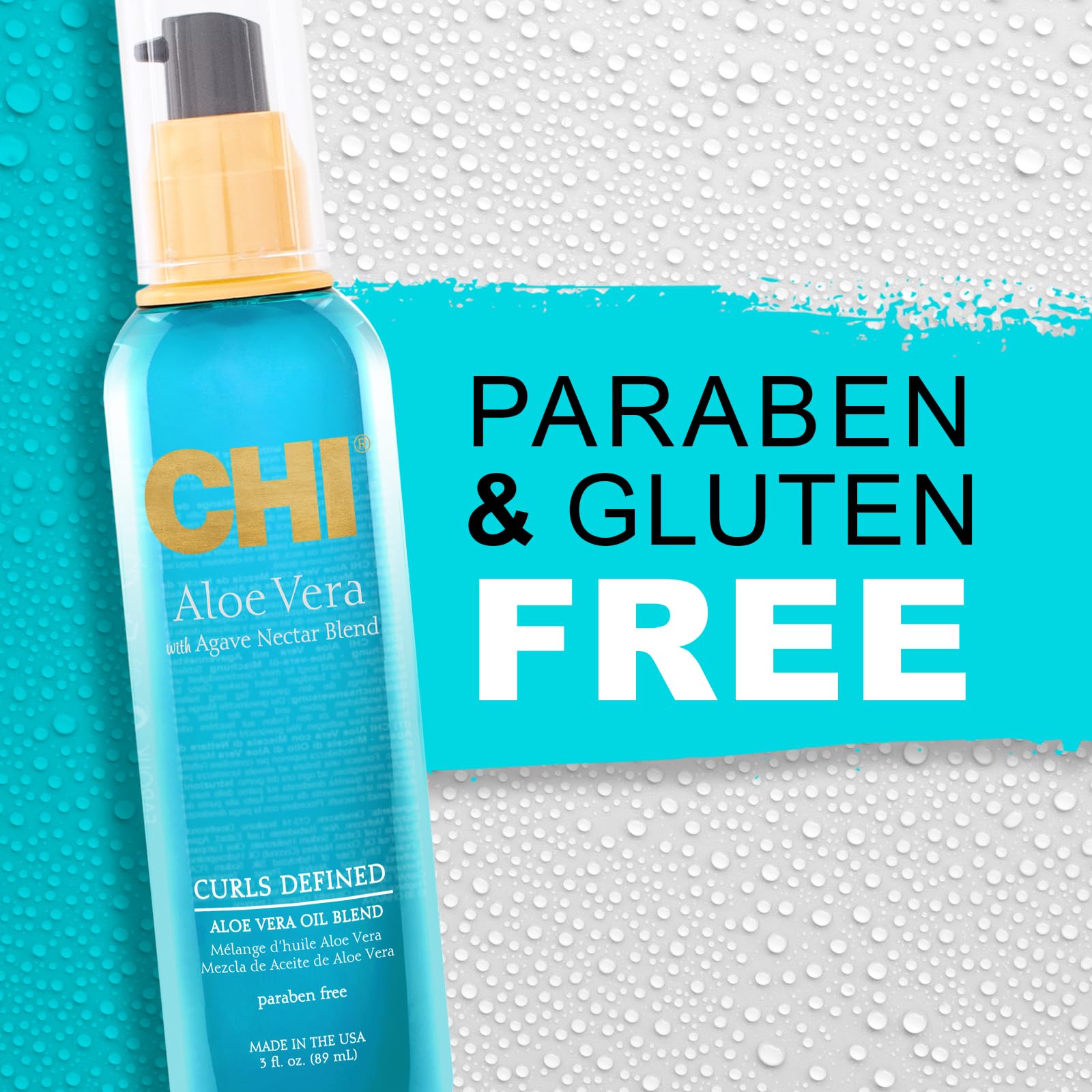 CHI Aloe Vera Huile — frisottis maîtrisés et cheveux hydratés durablement.