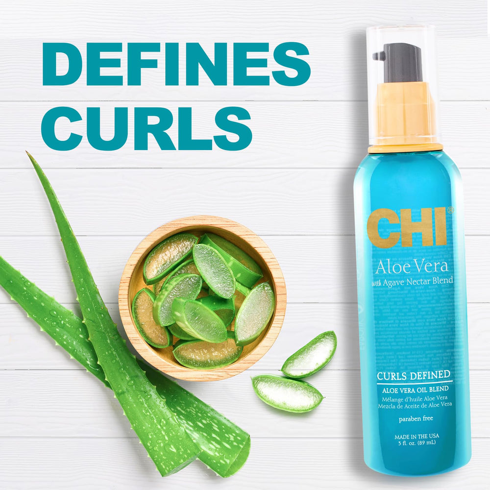 CHI Aloe Vera Huile — sans sulfates ni parabènes et sans cruauté animale.