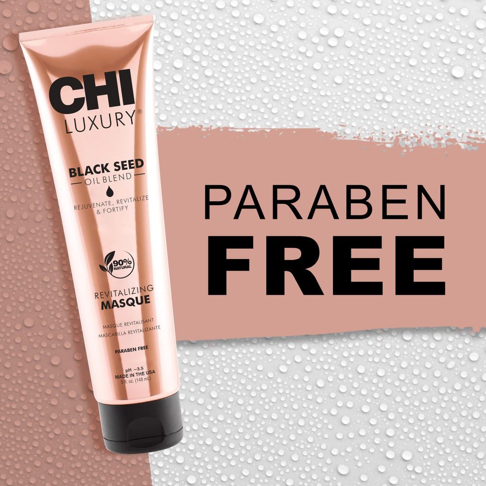 CHI Flacon luxueux d'huile de nigelle pour cheveux.
