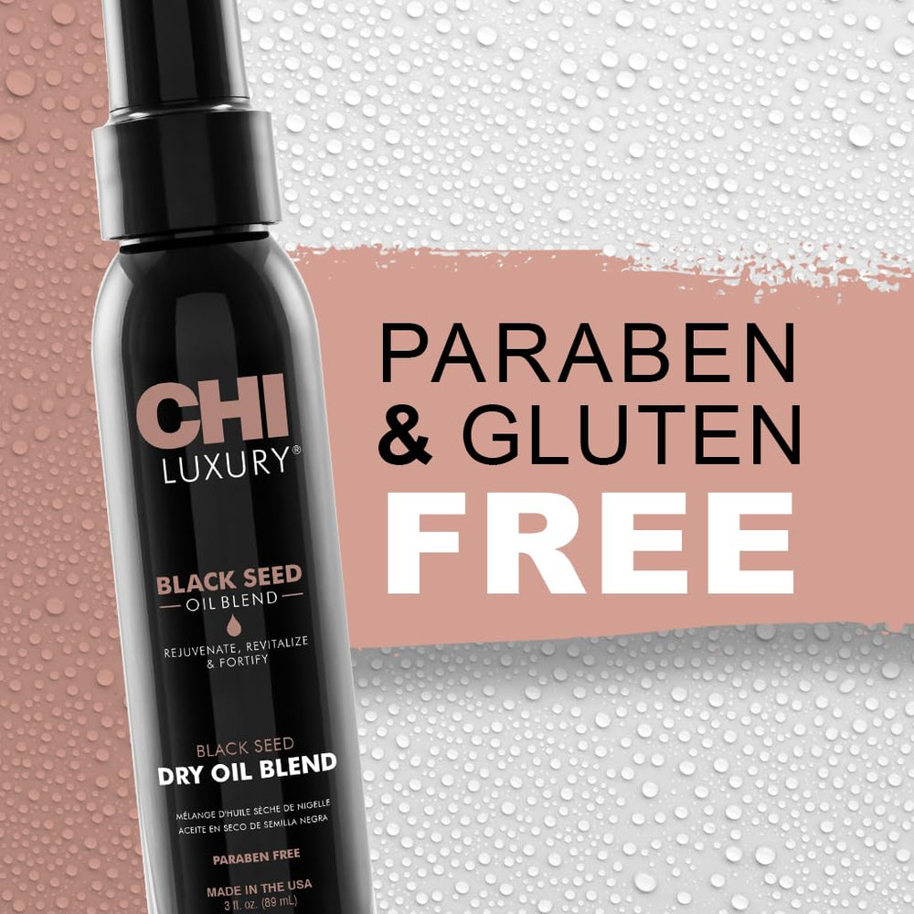 CHI huile noire: texture légère idéale pour routine quotidienne