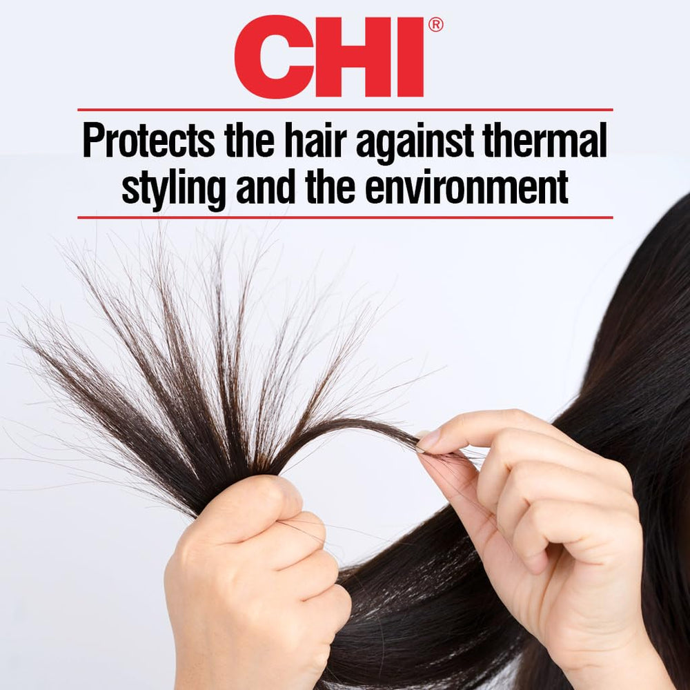 CHI Infra Silk Infusion – texture crèmeuse qui glisse sur les longueurs et contrôle les frisottis.