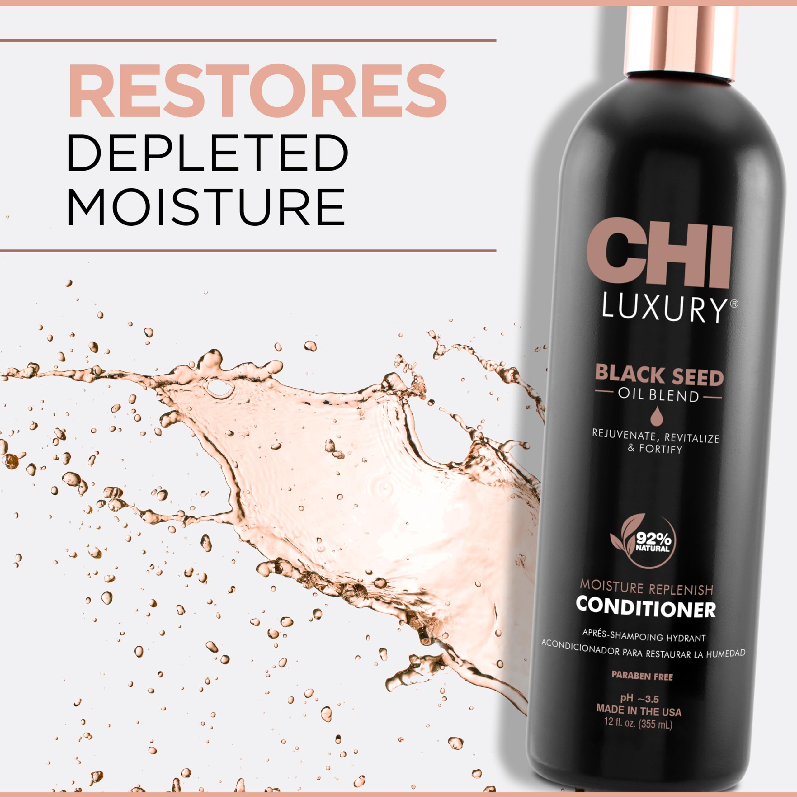Chi Luxury après-shampooing crèmeux - texture onctueuse pour démêler facilement.