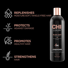 Chi Luxury cheveux brillants et souples - fini lisse sans frisottis.
