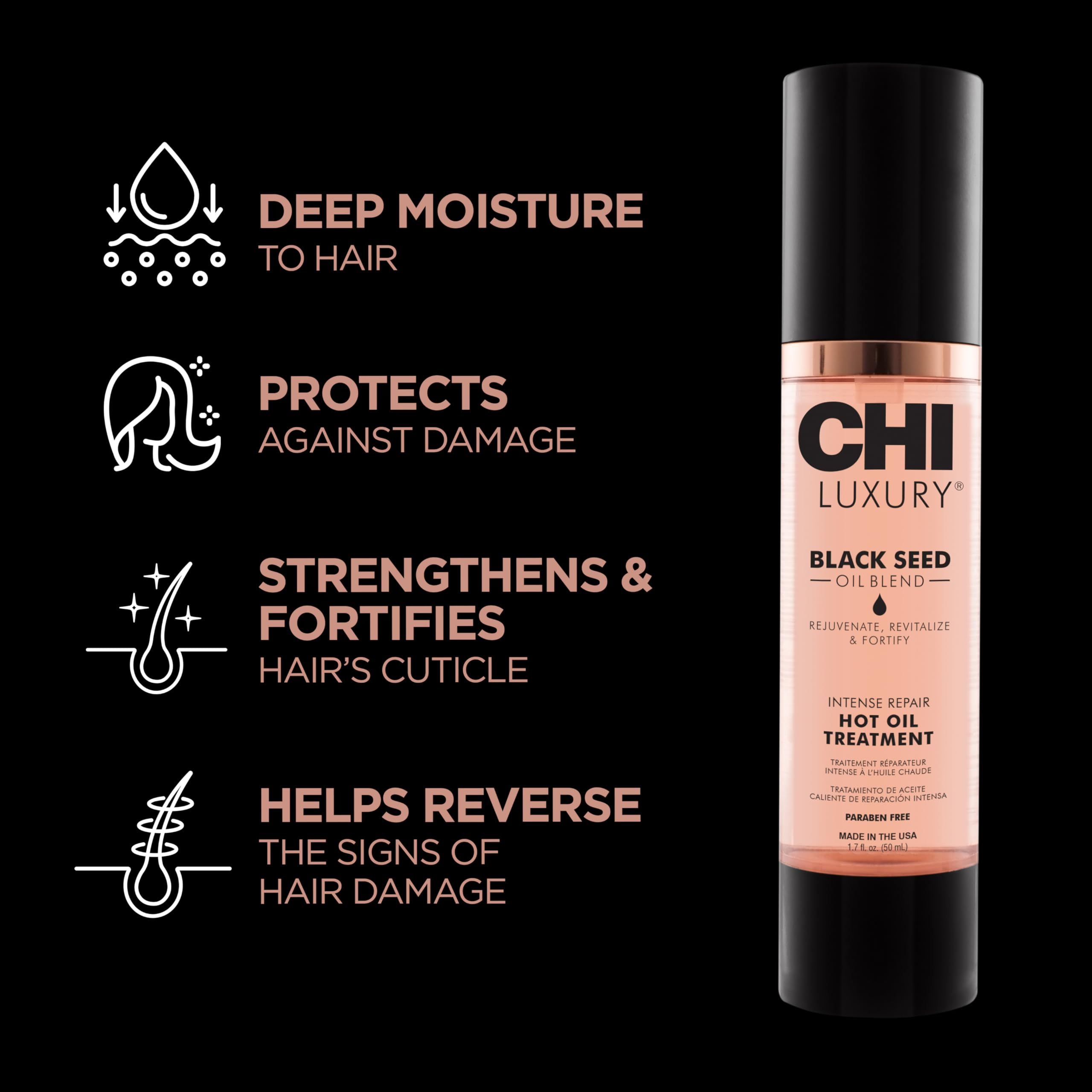 CHI huile noire de nigelle: application sur cheveux mouillés