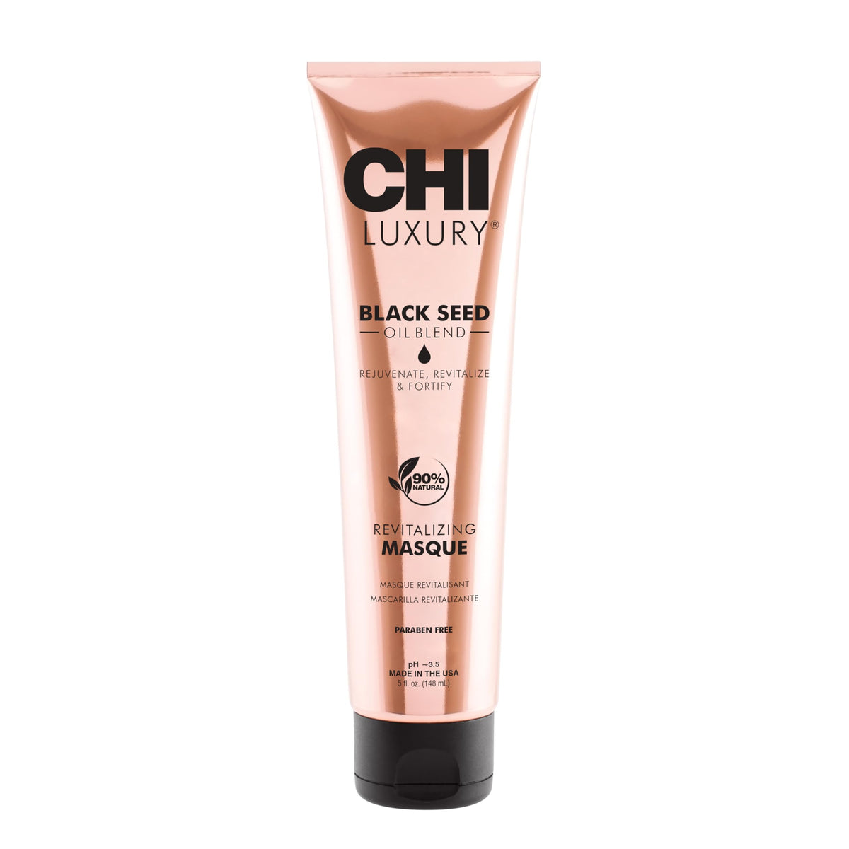 CHI Masque revitalisant à l’huile de nigelle pour cheveux brillants et nourris.