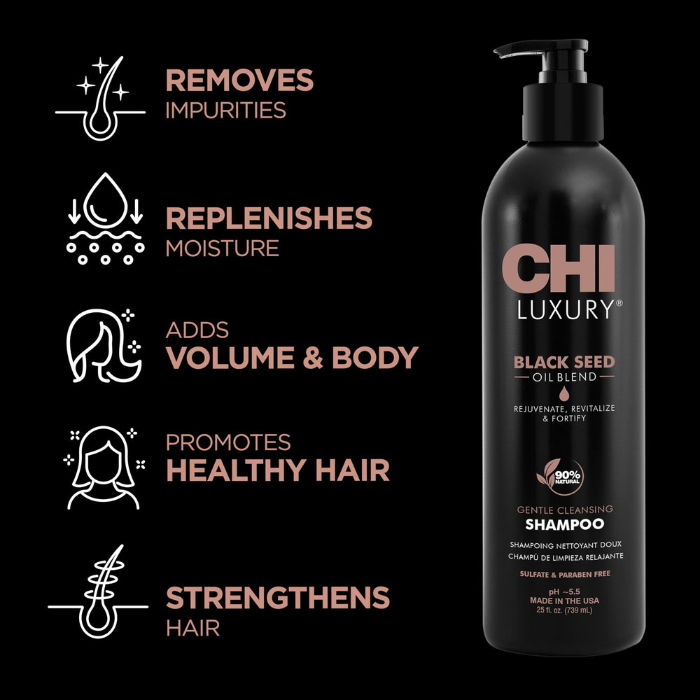 CHI Texture mousse-shampoing riche, mousse généreuse nettoyant en douceur.