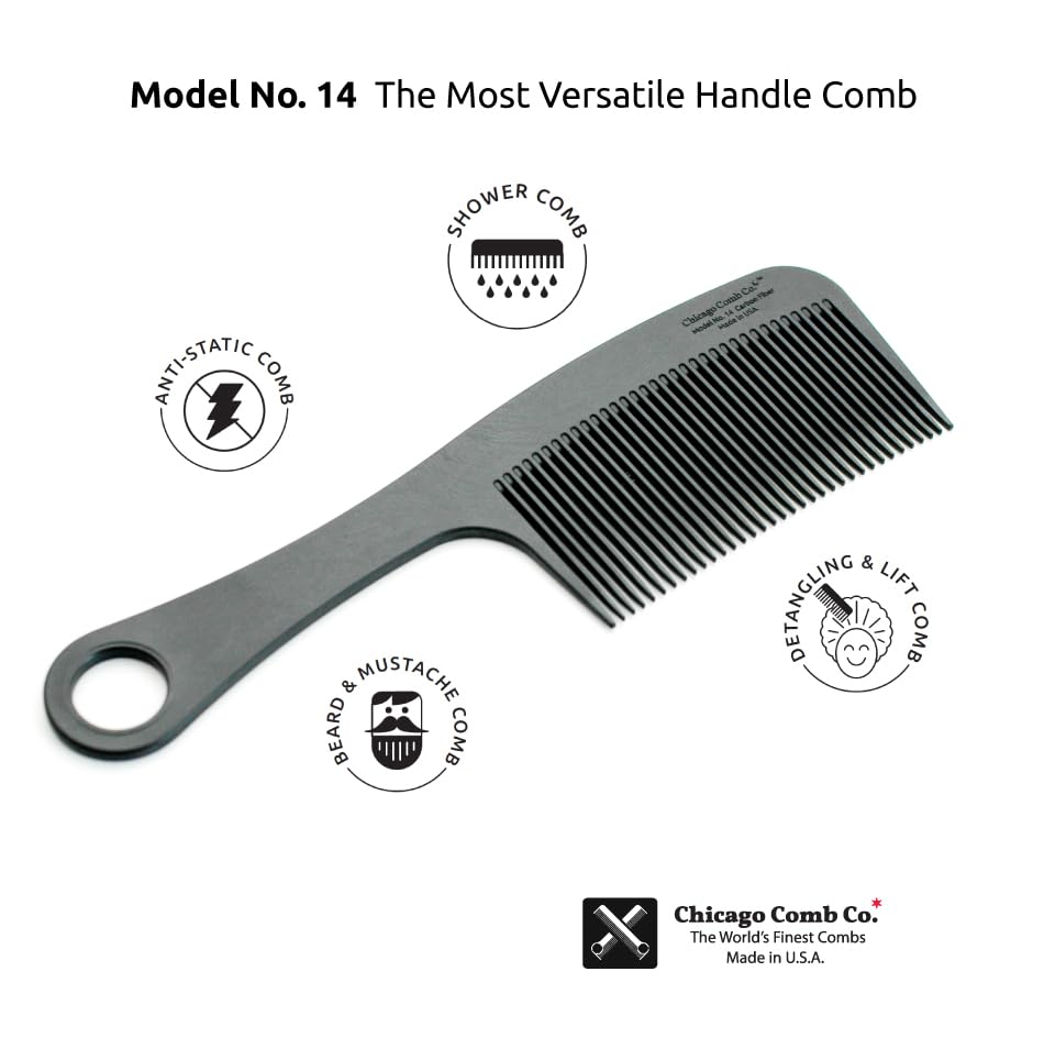 Chicago Comb Modèle 14 dispose d'une boucle pratique pour le rangement.