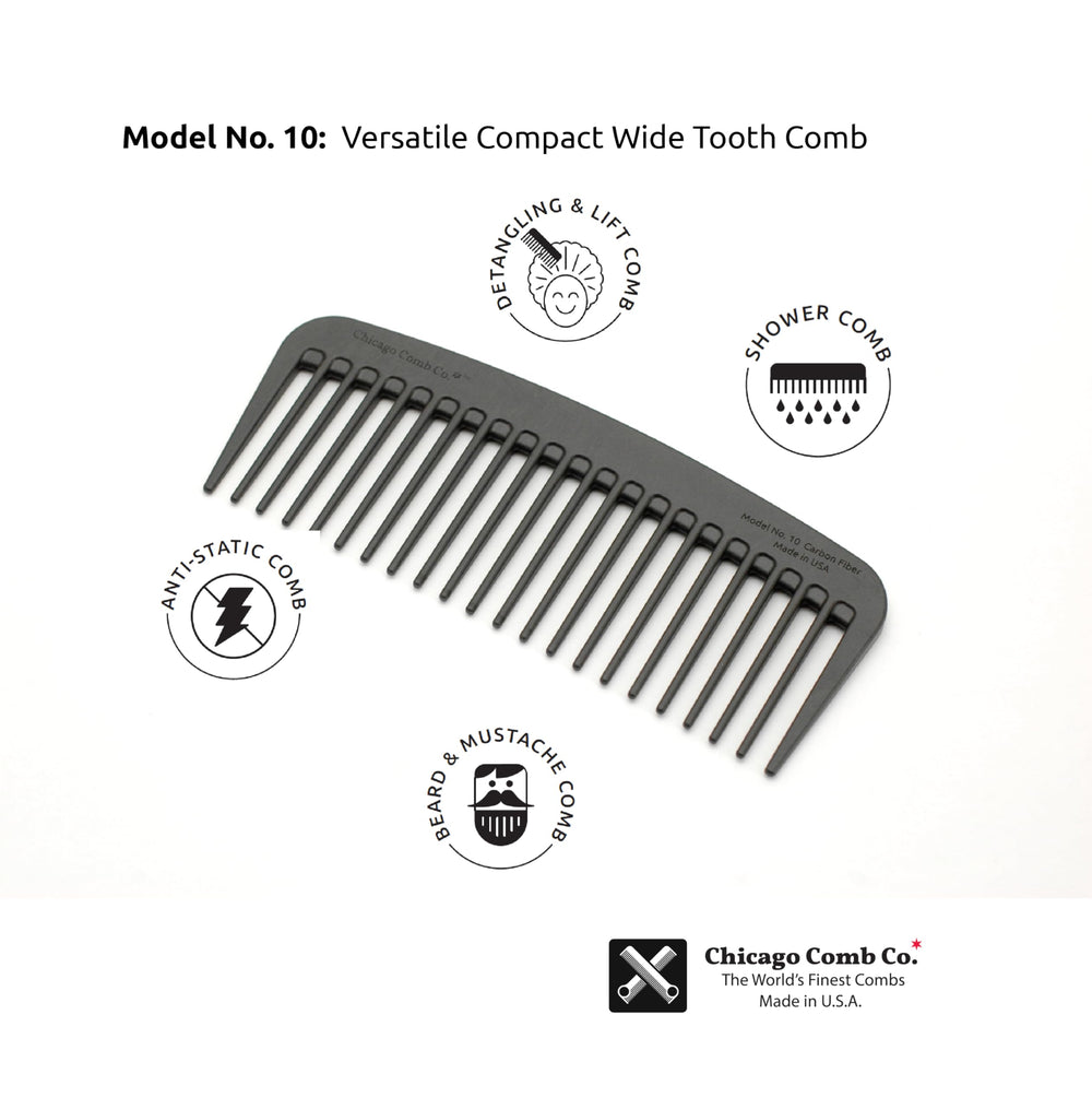 Chicago Comb Modèle 10, fibre de carbone légère et durable.