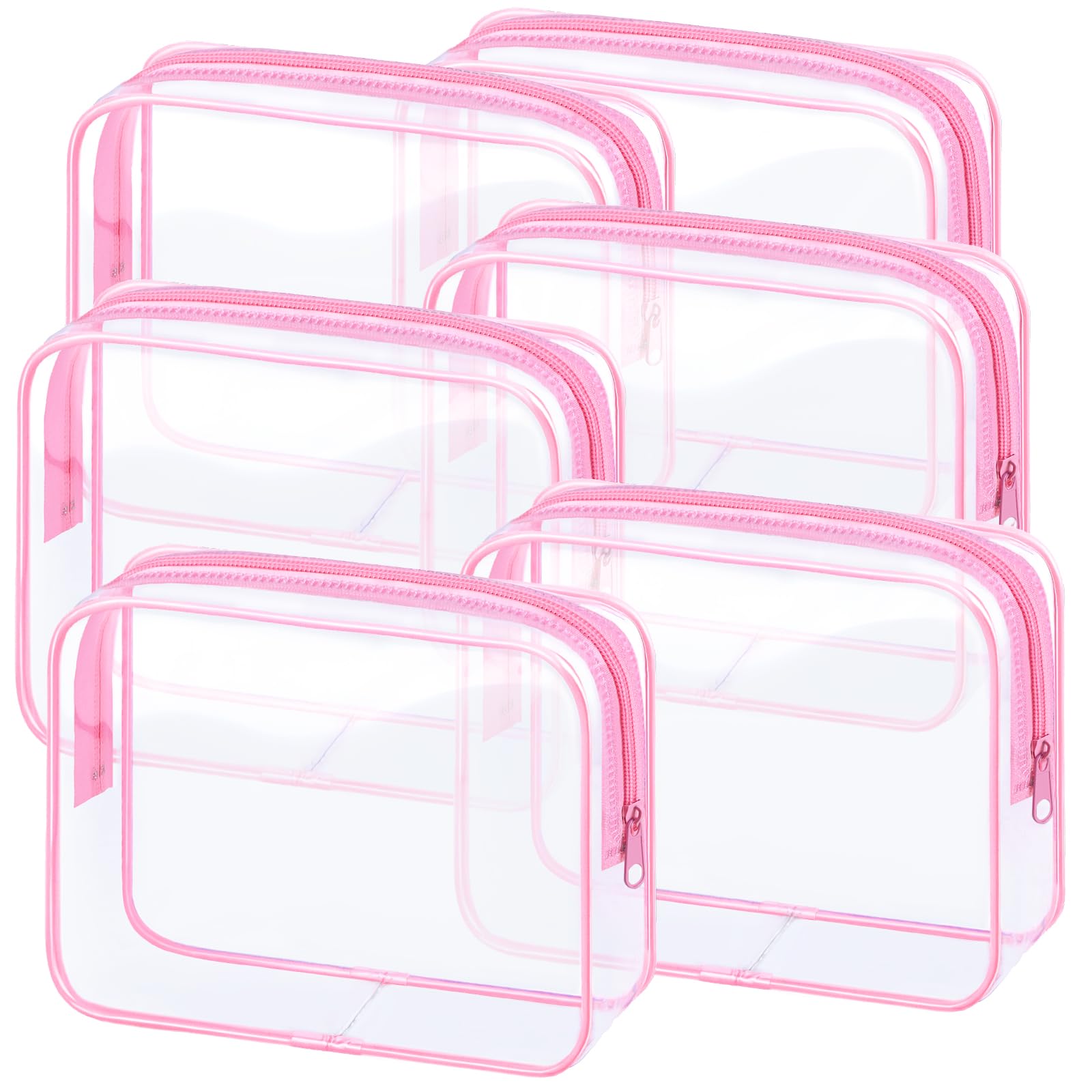 CHICAUP ensemble de 6 pochettes maquillage transparentes pour voyage, rangement clair et rapide en voyage
