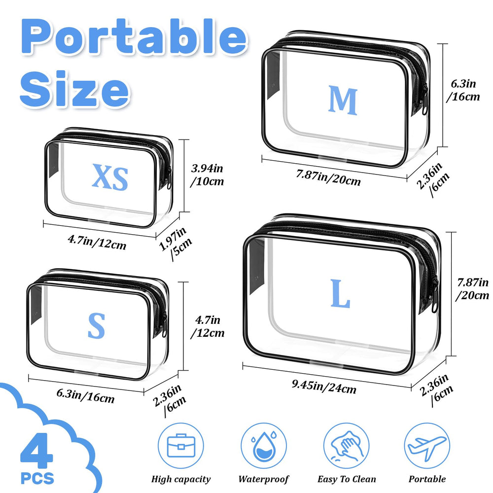 CHICAUP pochette toilette transparente avec fermeture fluide pour un accès rapide.