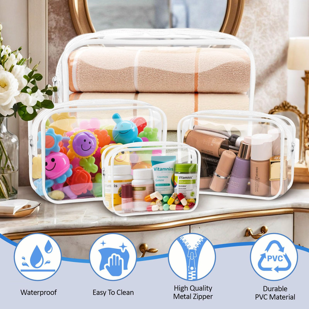 CHICAUP sac cosmétique transparent L pour bagage cabine