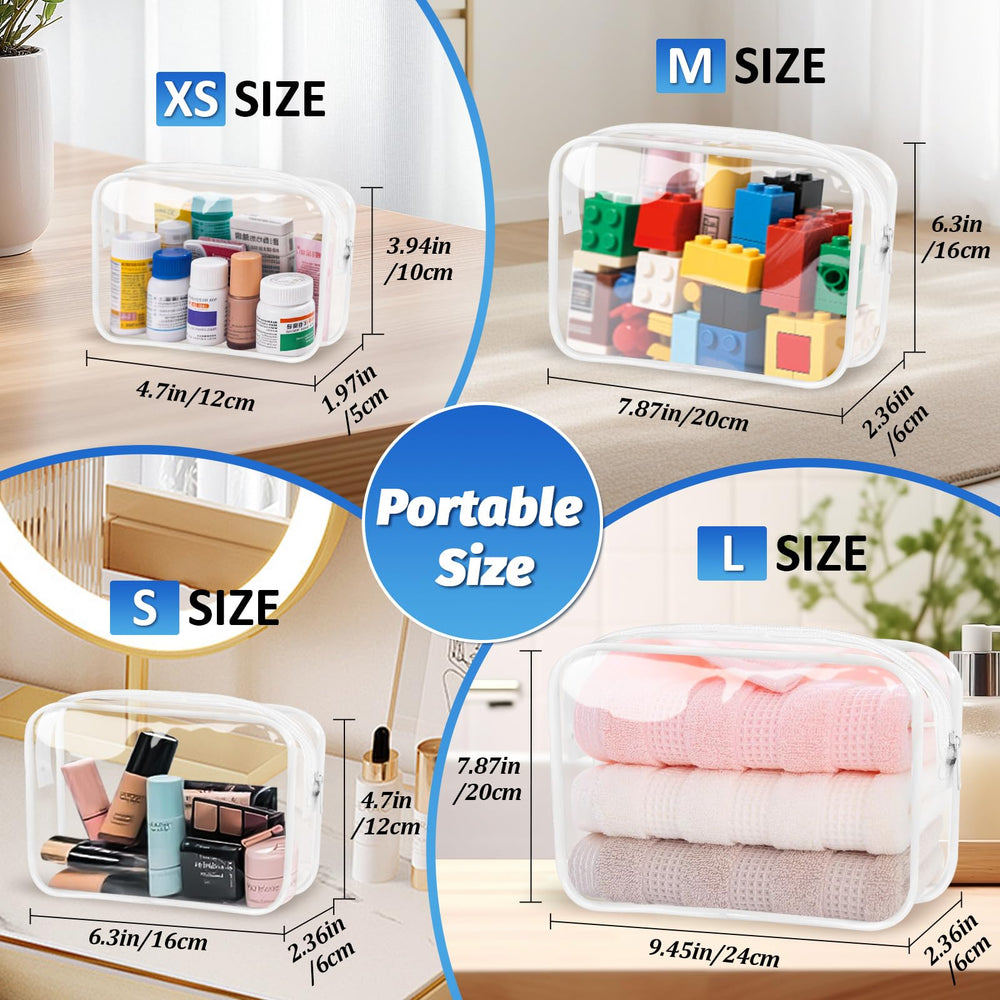 CHICAUP sac cosmétique transparent S pour organisation facilitée