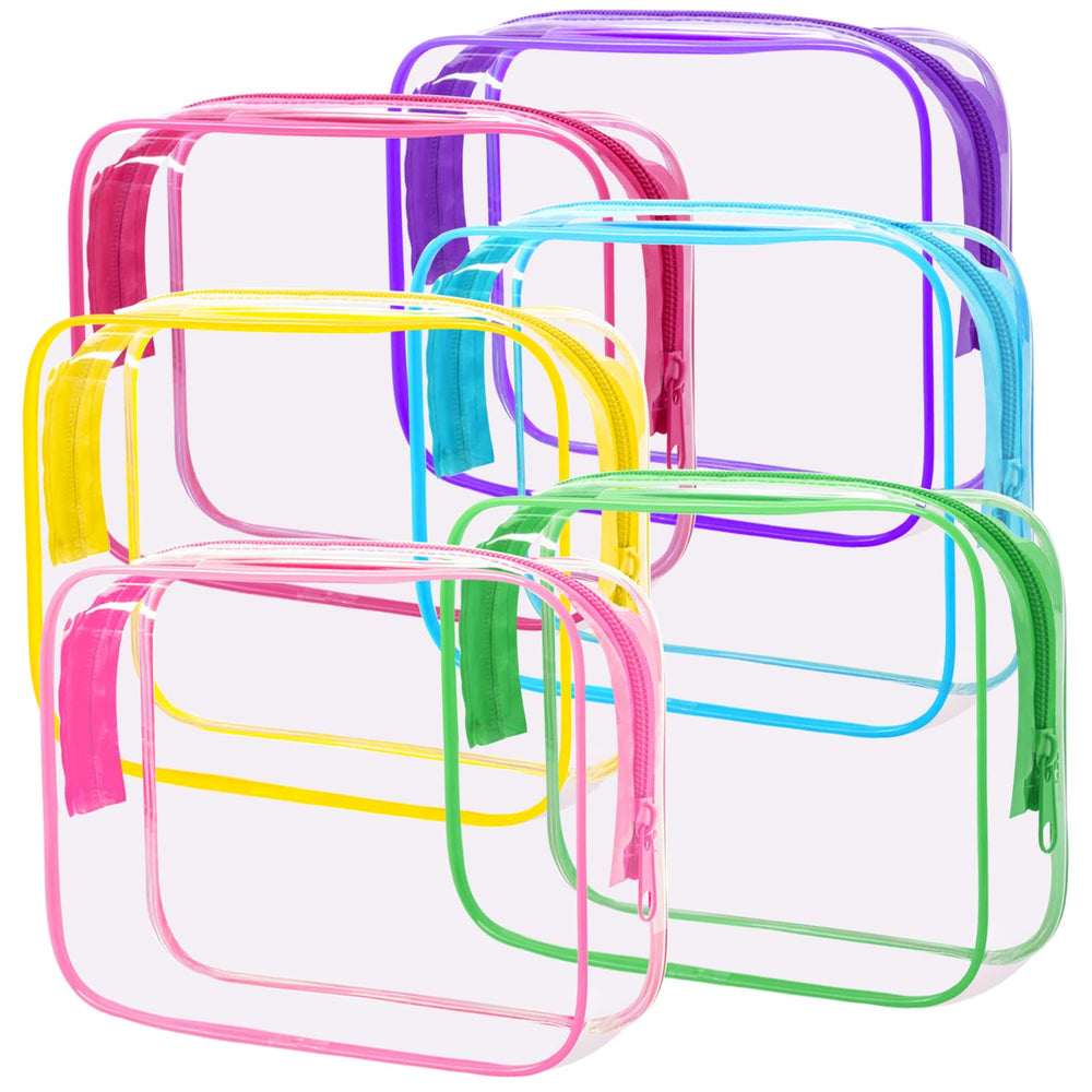 CHICAUP sacs-maquillage transparents, rangement clair pour cabine et contrôle sécurité en voyage.