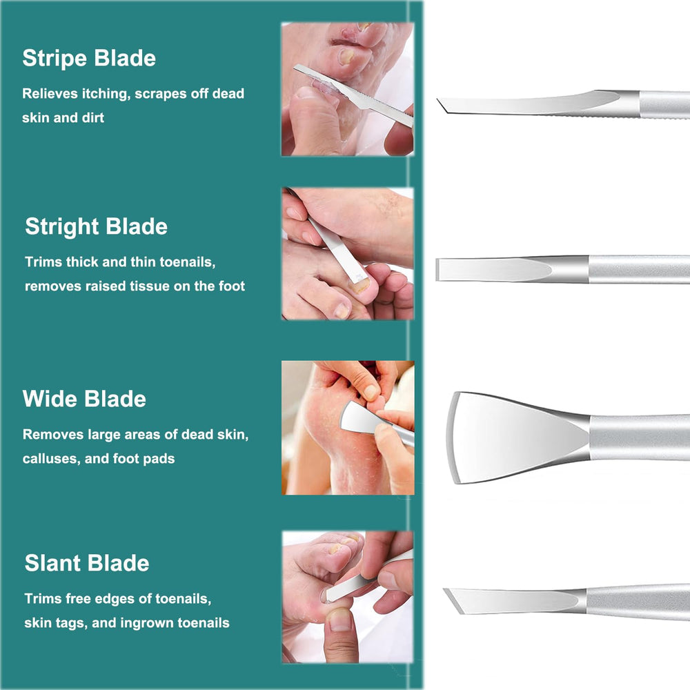 CHICREEN lame-pedicure-precision-inox: lame en acier inox durable pour des coupes nettes.